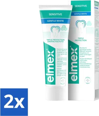 Produktbild von Elmex Zahnpasta Sensitive Sanftes Weiß 75 ml - Vorteilspack - 2 Stücke
