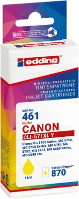 Zdjęcie produktu dla Edding EDD-461, Żółty, 11 ml, 1 szt., 870 stron(y), Jednopak