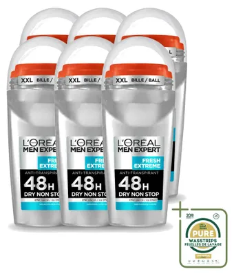 Zdjęcie produktu dla 6 sztuk dezodorantu w sztyfcie L'Oréal Paris Men Expert Fresh Extreme - 50 ml - zestaw ekonomiczny