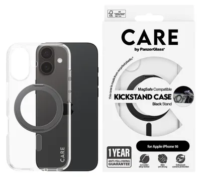 Image de Care By Panzerglass Etui Kickstand avec Magsafe Pour Iphone 16 - Noir