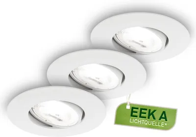 Produktbild von 3er Set LED Einbaustrahler Einbauleuchten Spots Schwenkbar mit  Lichtquelle*