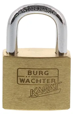 Produktbild von Burg-Wächter Vorhangschloss 5mm Bügel 2 Schlüssel Messing Kneifschutz Karat