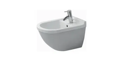 Produktbild von Duravit Wand-Bidet STARCK 3 mit Überlauf, Hahnlochbank, 360 x 540 mm, 1 Hahnloch weiß