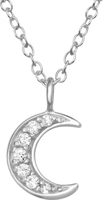 Immagine prodotto di Collana luna in argento con zirconi