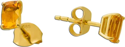Produktbild von Citrin Ohrstecker Gold 585 14K natürliche Citrine 1.1ct