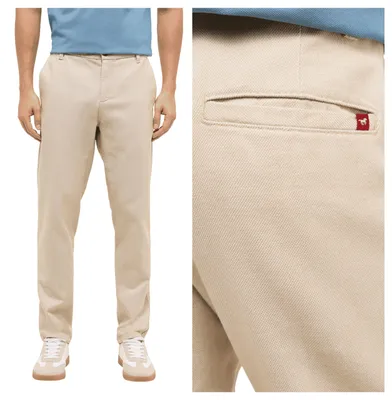 Immagine prodotto di Mustang | Pantaloni da uomo Daytona Chino beige in cotone, slim fit, elasticizzati, modello classico, taglia 33, lunghezza 34