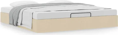 Produktbild von Ottoman-Bett ohne Matratze Creme 180x200 cm Stoff