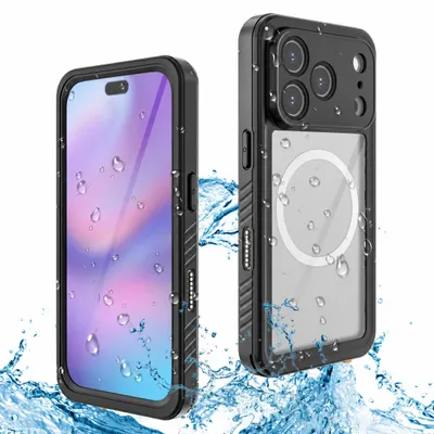 Produktbild von Wasserdichte MagSafe Hülle für Apple iPhone 17 Pro Max 360 Full Cover Schwarz