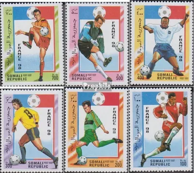 Produktbild von Briefmarken Somali Republic 1997 Mi 1997Fa-1997Ff die Legalität dieser Ausg. ist ungeklärt postfrisch Fußball-WM 1998