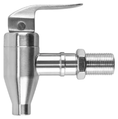 Edelstahl-Push-Tapkraan für Drankdispenser, poliert, 16 mm