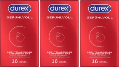 Produktbild von Durex Gefühlvoll Kondome 3 x 16 Stück