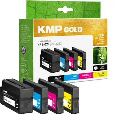 Obrázek produktu pro KMP 1766,6005, Vysoká (XL) výtěžnost, Černá, Azurová, Purpurová, Žlutá, 55 ml, 30 ml, 4 kusů, Balení více kusů