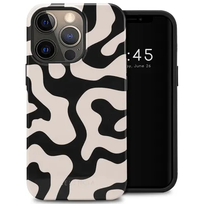 Produktbild von Selencia Vivid Back Cover iPhone 13 Pro - Art Wave Black