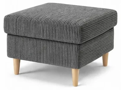 Zdjęcie produktu dla Podnóżek pufa Carl skandynawski do fotela 50x50x40 ciemny szary S21