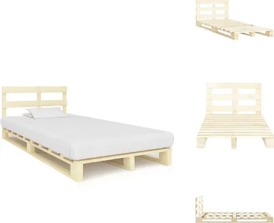 Produktbild von vidaXL Palettenbett Massivholz Kiefer 120×200 cm -  Betten & Bettgestelle