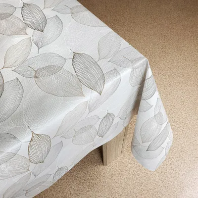 Produktbild von Wachstuchtischdecke 140x90 cm - Braune Blätter - Wachstischdecke mit wasserabweisender und lebensmittelecht PVC-Beschichtung - Outdoor-Tischdecken für Garten, Küche - Tischdecke wetterfest