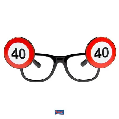 Produktbild von 40. Geburtstag Verkehrsschild Brille