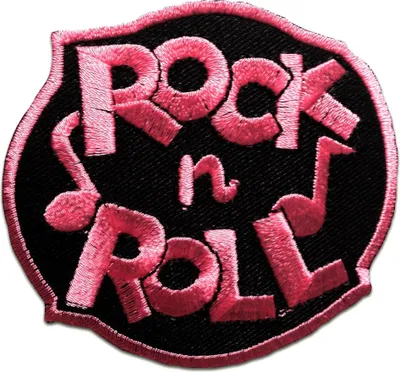 Obrázek produktu pro Rock N Roll - Záplata, nažehlovací, nažehlovací obrázek, nášivka, nažehlovací, velikost: 7,5 x 7 cm