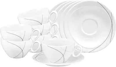 Produktbild von Seltmann Weiden Trio Highline Milchkaffeetasse + Untertasse 0,39 l  6er Set