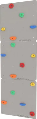 Produktbild von Kletterwand Quadrat 3 grau - farbige Griffe