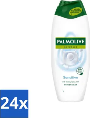 Obrázok produktu pre Palmolive Naturals – sprchový gél – Sensitive – pre citlivú pokožku – 500 ml – výhodné balenie – 24 kusov