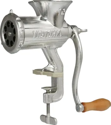 Produktbild von Victoria 30049 Manueller Fleischwolf, Wurstfüller, Wurst, Wurstwolf, Gusseisen Größe 10 Chrom