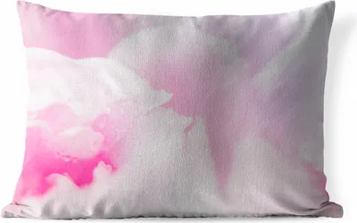 Produktbild von MuchoWow® Outdoor Kissen - Nahaufnahme der Blütenblätter der rosa Pfingstrose - 60x40 cm - Wetterfest - Lounge Kissen - Zierkissen - Kissen für Innenräume