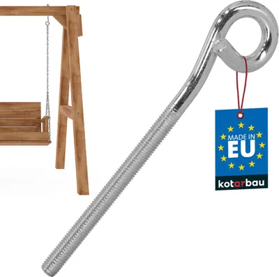 Produktbild von KOTARBAU® Schaukelhaken Schraubhaken M12 210 mm Verzinkter Stahl Deckenhaken Haken zum Schrauben Schwerlasthaken Schaukel Haken
