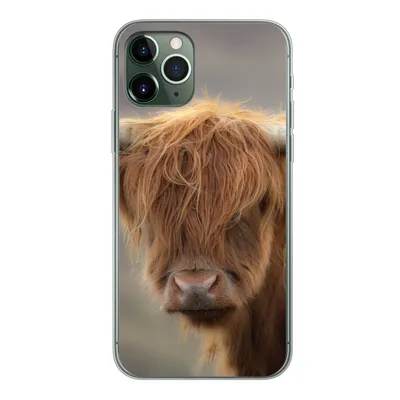 Produktbild von MuchoWow® Handyhülle Schutzhülle Hülle für iPhone 11 Pro Schottischer Highlander - Hörner - Haare Silikon Softcase Handy Hülle - Handy