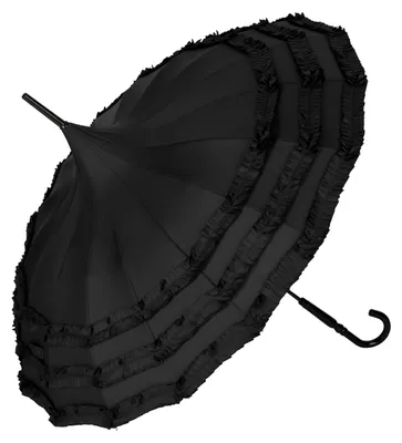 Immagine prodotto di Ombrello con motivo a pagoda, colore nero bordeaux