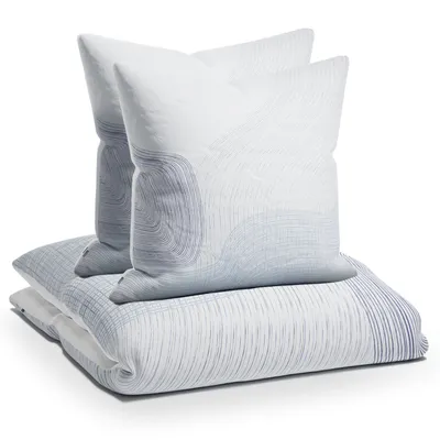 Produktbild von sleepwise Bettwäsche 200x200 Sommer Bettwäsche 3tlg- , Traumhaft Weich, Atmungsaktiv, Bügelfrei & Knitterfrei - Bettbezug Set aus gebürsteter Mikrofaser mit 80x80cm Kissenbezüge, Waves & Water