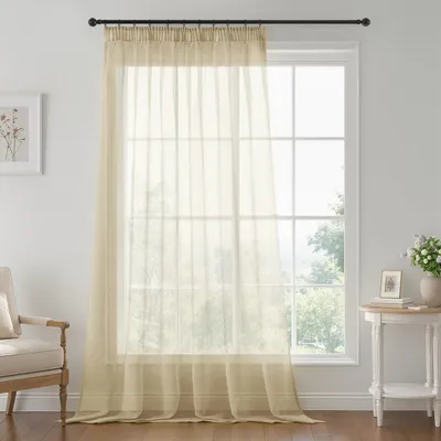 Immagine prodotto di Tenda, 200x225 cm, beige, in poliestere, trasparente, per soggiorno