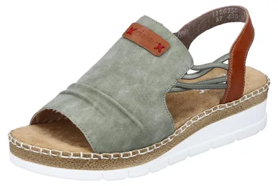 Produktbild von Rieker Damen Sandalen V1261-52 grün Gr. 40