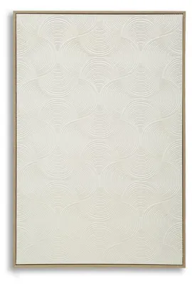 Produktbild von Leinwandbild Semplicity B Materialbild Weiß mit Rahmen, 80x120 cm