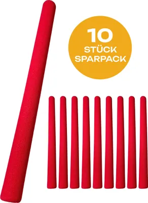 Produktbild von 10er Pack Escrima Safety Trainingsstock 50 cm rot mit Schaumstoffbezug