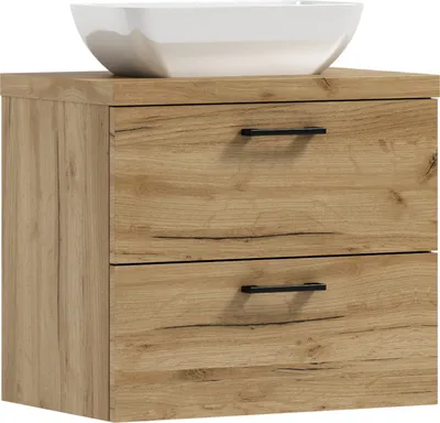 Produktbild von ADK Möbel | Hängender Schrank, 53,2x50,5x40,6 cm, mit Waschbecken, Craft Gold LUNA 60