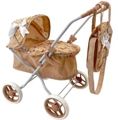 Produktbild von Tiefer Puppenwagen mit Spielzeugtasche