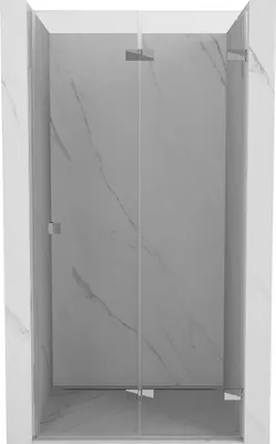 Image de Mexen Lunar-F Porte de douche pliante droite 75 cm, transparente, chromée - 836-075-000-01-00-P