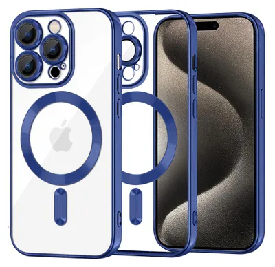 Zdjęcie produktu dla Techsuit Crystal MagSafe etui do iPhone 15 Pro Max - granatowe (Deep Blue)
