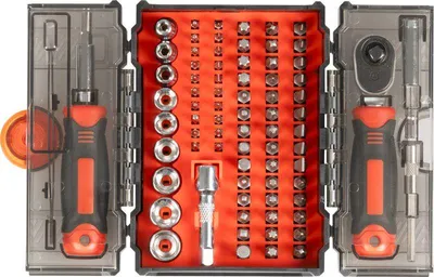 Produktbild von Strend Pro Premium Ratschenschraubendreher-Set, 78-teilig