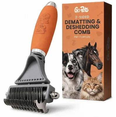 Entfilzungskamm, 2-seitig, für Katzen und Hunde, Metall