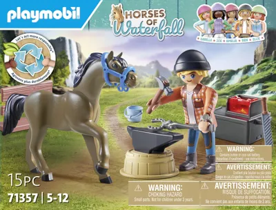 Immagine prodotto di PLAYMOBIL, Cavalli della cascata, Maniscalco Ben e Achille, 5 anni, multicolore, plastica