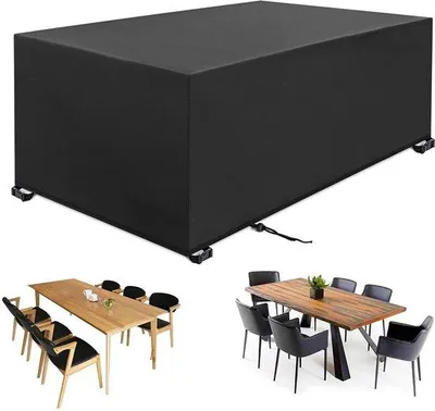Obrázek produktu pro Ochranný obal DigiRigi® pro venkovní nábytek, rozměry 150 x 150 x 75 cm, vodotěsný a prachotěsný, vyroben z 420D Oxford tkaniny s stříbrnouPolyuretanvrstvou, s UV ochranou, robustní kryt pro venkovní stoly a nábytek