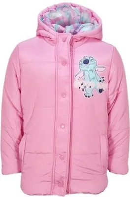 Produktbild von Disney Stitch Kinder Winterjacke Mädchen Jacke mit Kapuze – Rosa / 98