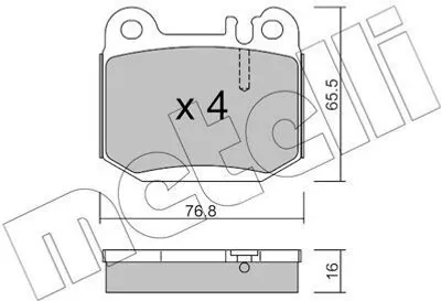 Produktbild von METELLI Bremsbeläge Satz Hinten Bremsklötze passend für MERCEDES-BENZ M-Klasse (W163) 22-0564-0