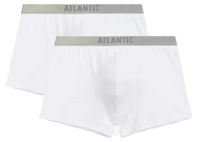Zdjęcie produktu dla Bokserki męskie Atlantic Komfort, modal, białe, dopasowane, rozmiar XL