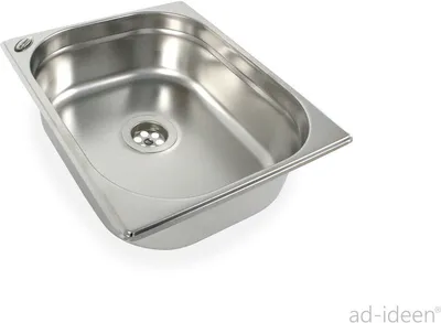 Produktbild von 1 1/2" Edelstahl Spüle Spülbecken Waschbecken 325x265x100 mm Markstand Gartenhüt
