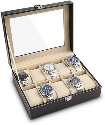 Immagine prodotto di Portaorologi da uomo per 20 orologi, organizer  nero, ecopelle, con serratura