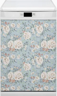 Produktbild von Magnete  Küche Magnetmatte Magnet für Spülmaschine Abwaschbar Nachbildung 45x80 cm  - Blumen Vintage