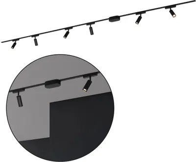 Immagine prodotto di Sistema di binari Briloner Luxtrail, set completo, 6x spot LED, nero